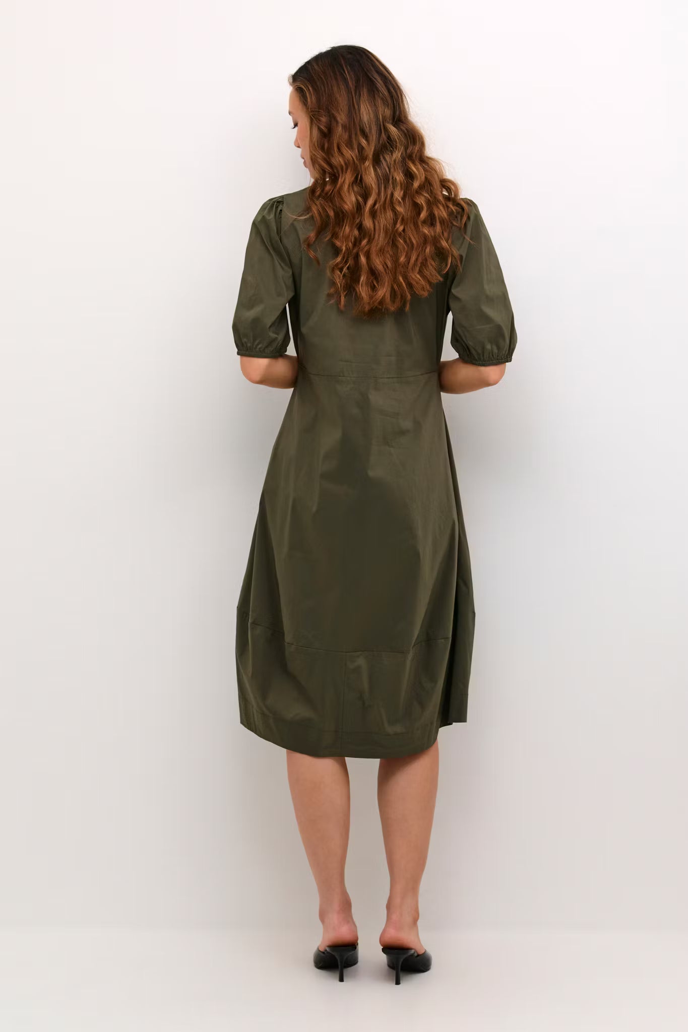 Antoinett SS Placket Dress Burnt Olive Culture