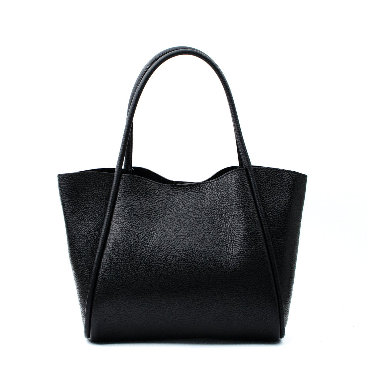 Florence Large Leather Bag Black Latalia
