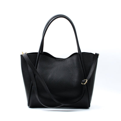 Florence Large Leather Bag Black Latalia