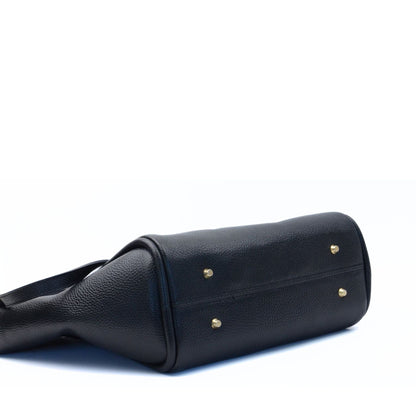 Florence Large Leather Bag Black Latalia