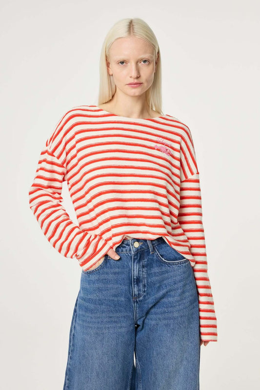 Celina Top Cosy White/Tangerine Tango Fabienne Chapot