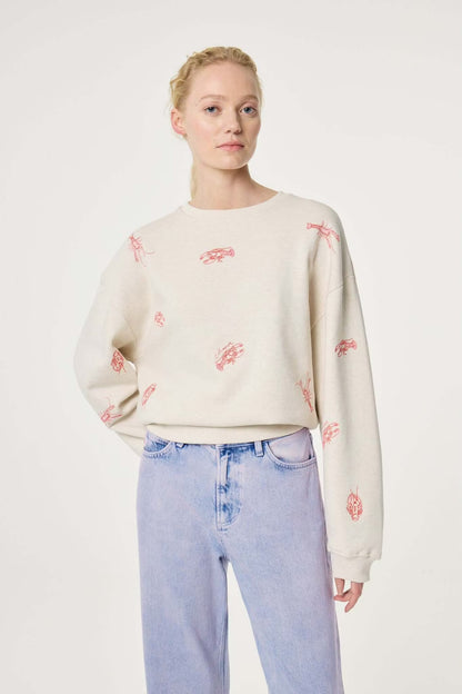 Terry Sweater Oatmeal Melange Fabienne Chapot