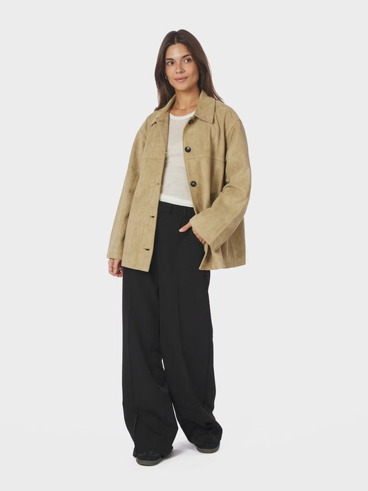 Ravina Faux Suede Jacket Sand Neo Noir