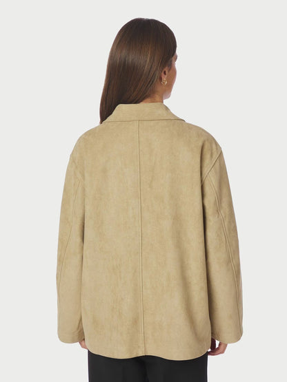 Ravina Faux Suede Jacket Sand Neo Noir