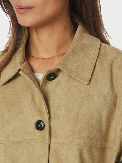 Ravina Faux Suede Jacket Sand Neo Noir