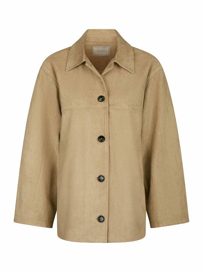 Ravina Faux Suede Jacket Sand Neo Noir