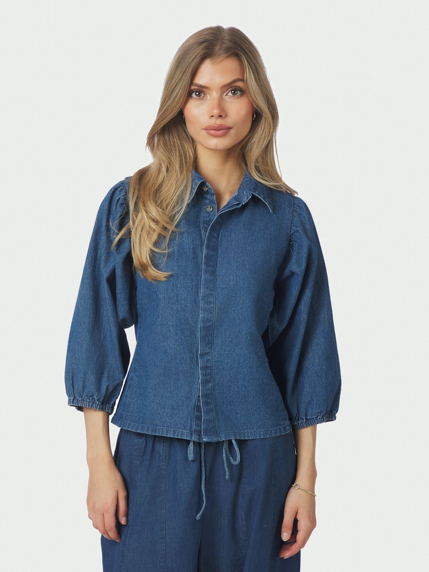 Wandana Denim Blouse Blue Neo Noir