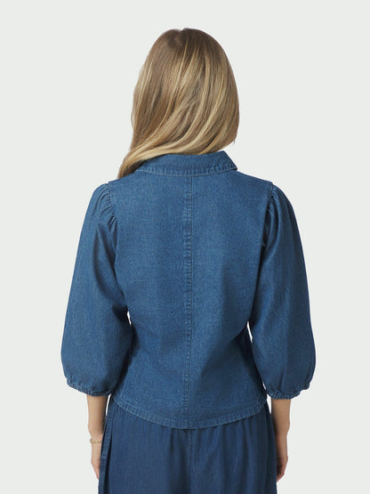 Wandana Denim Blouse Blue Neo Noir