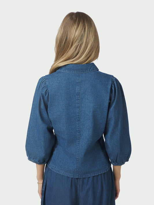 Wandana Denim Blouse Blue Neo Noir