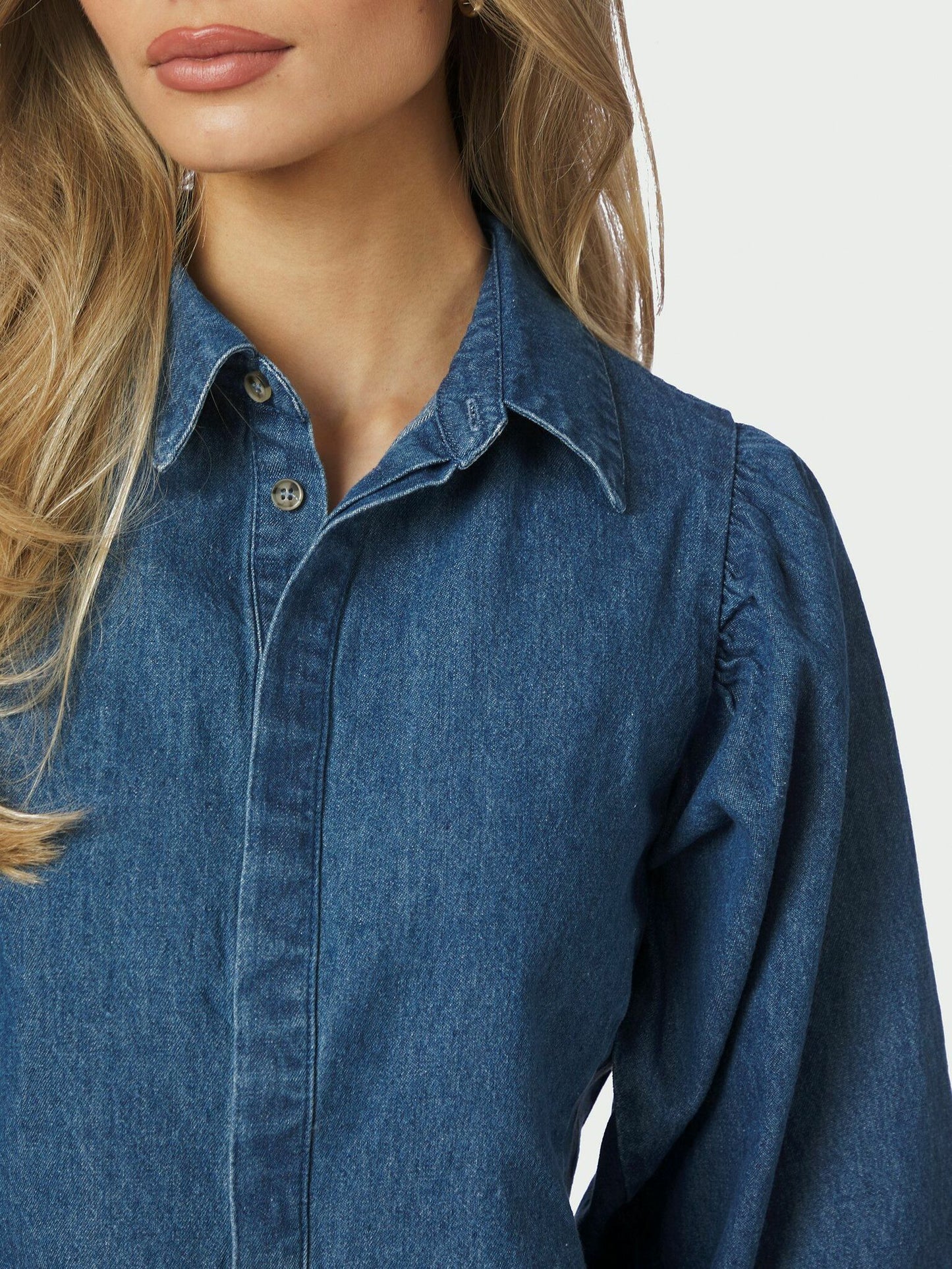 Wandana Denim Blouse Blue Neo Noir