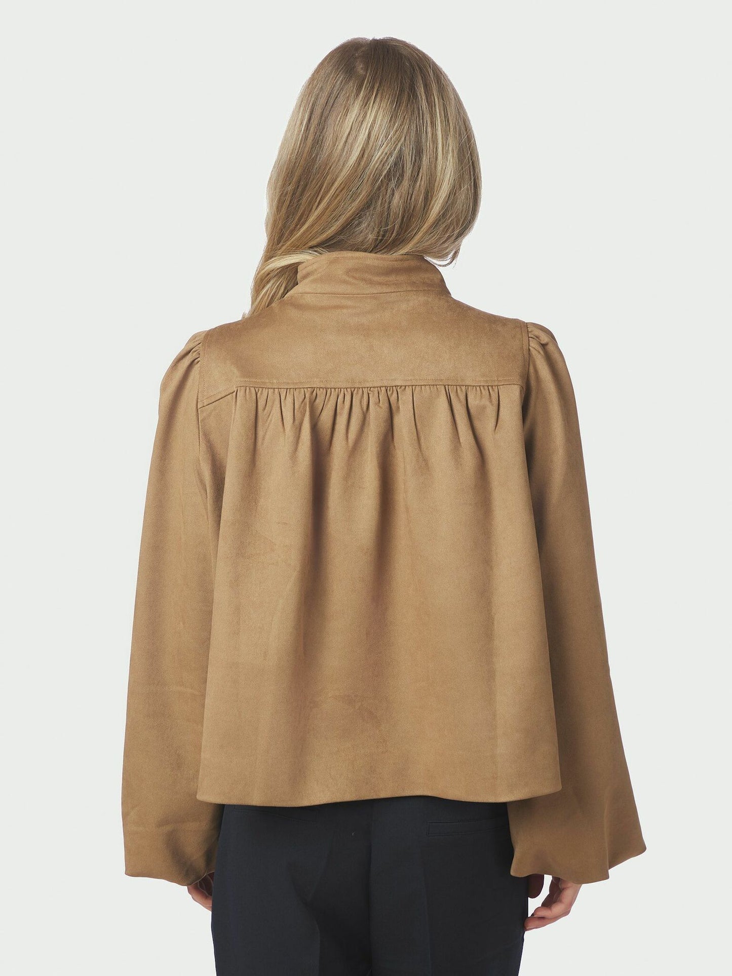Tirsa Faux Suede Jacket Cognac Neo Noir