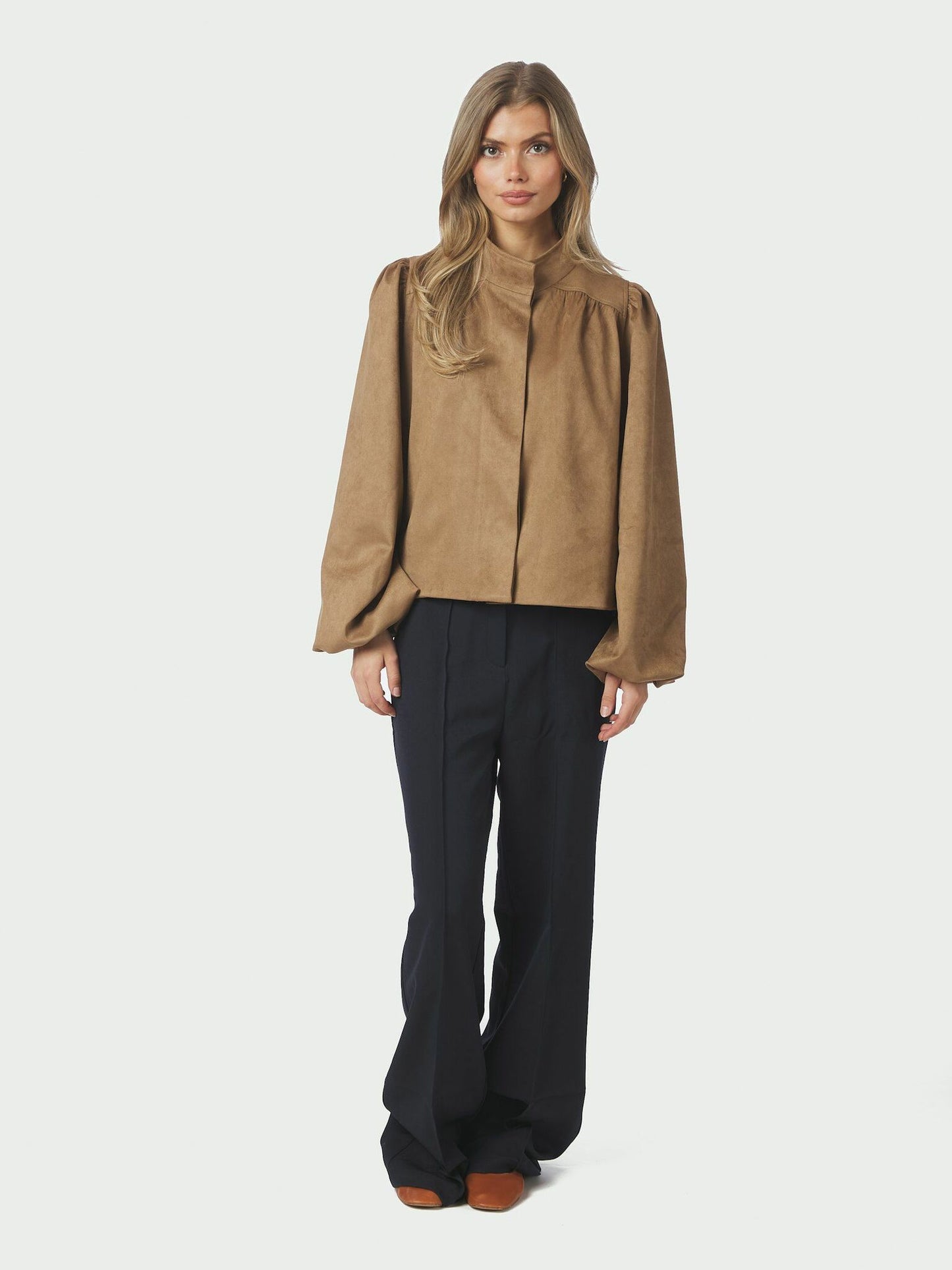 Tirsa Faux Suede Jacket Cognac Neo Noir