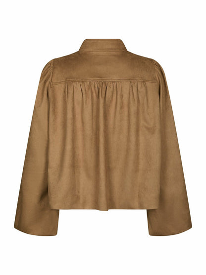 Tirsa Faux Suede Jacket Cognac Neo Noir