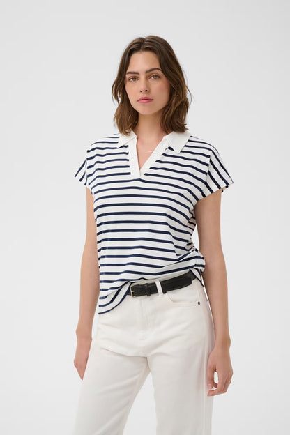 PfiaIW Polo T-shirt Maritime Slim Stripe