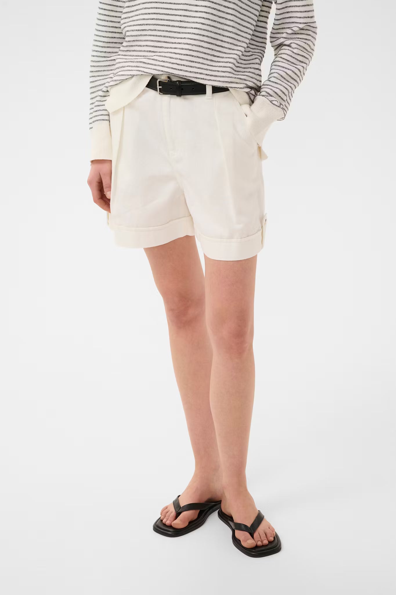 EllyIW Denim Shorts Pure White InWear