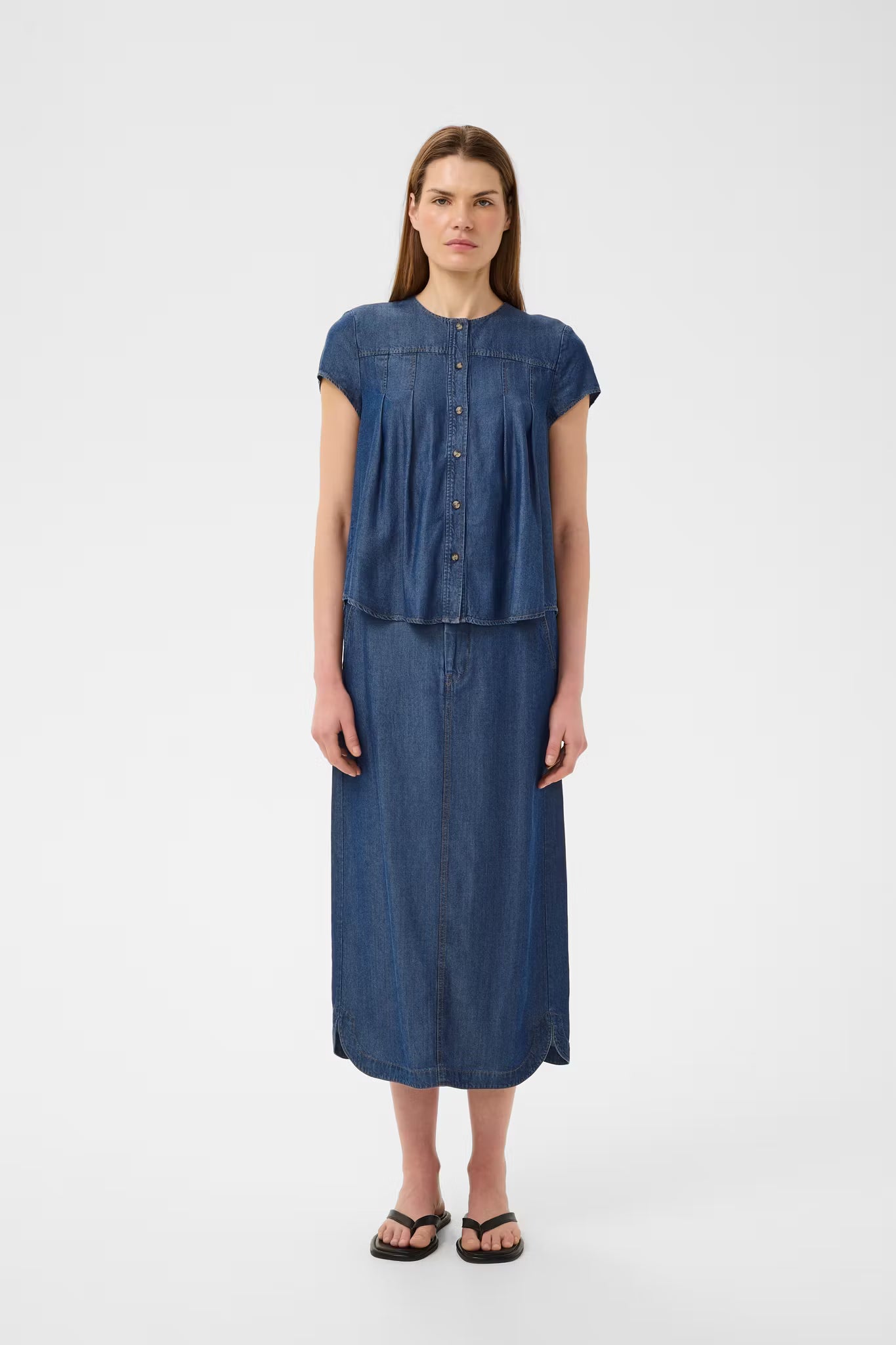 EloiseIW Skirt Dark Blue Denim InWear