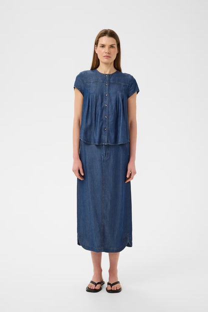 EloiseIW Skirt Dark Blue Denim InWear