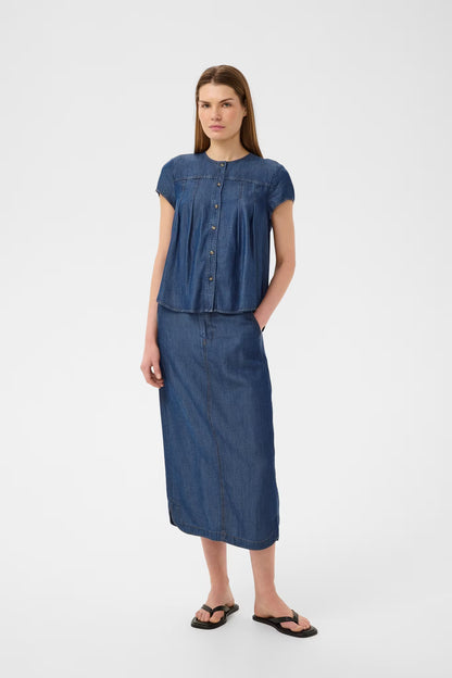 EloiseIW Skirt Dark Blue Denim InWear