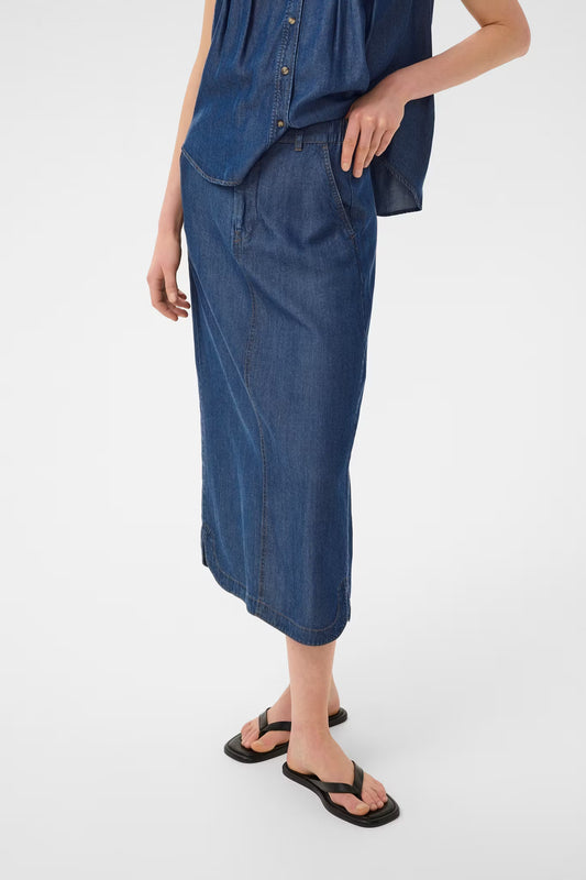 EloiseIW Skirt Dark Blue Denim InWear