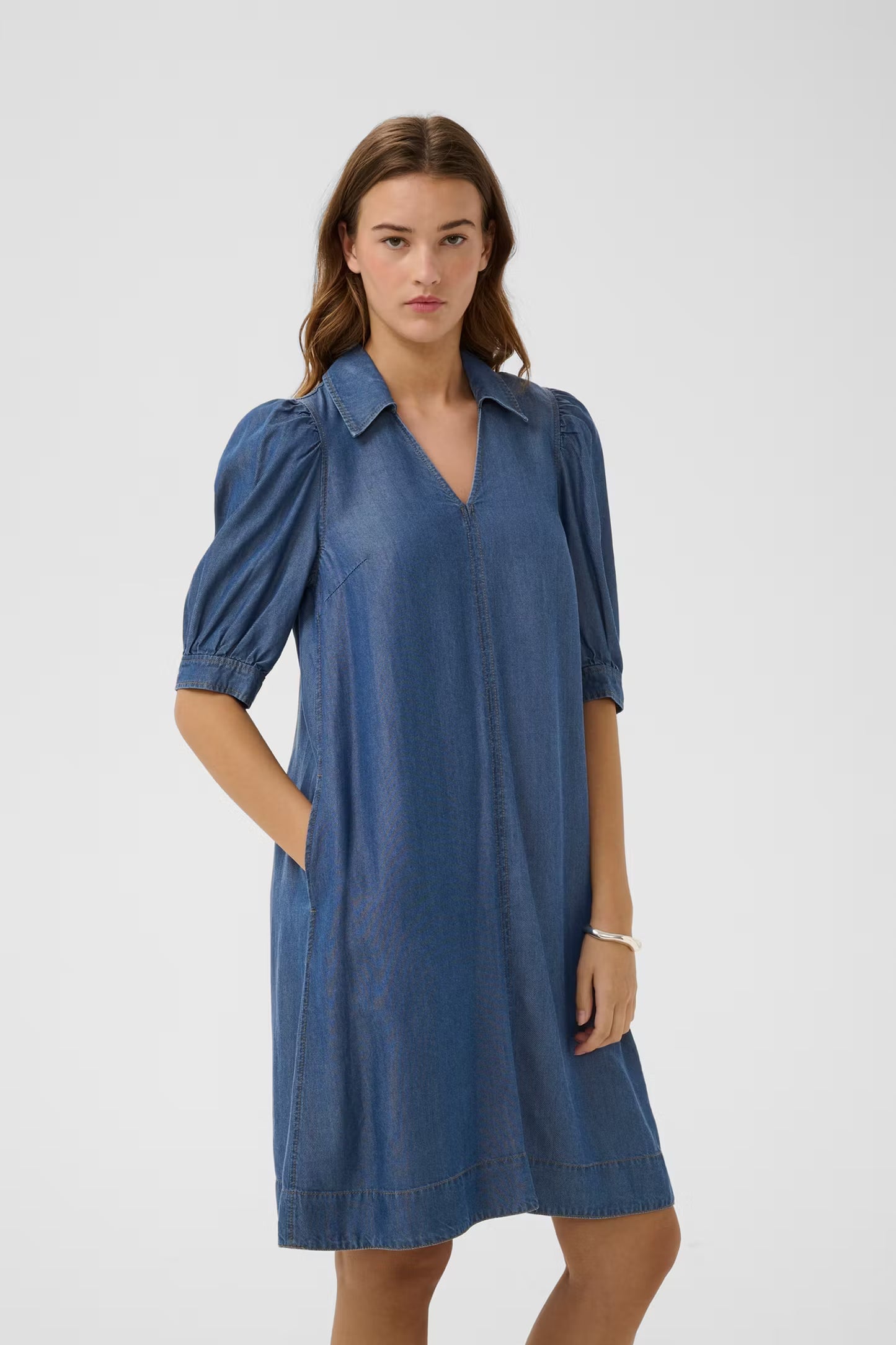 RachelIW Dress Dark Blue Denim InWear