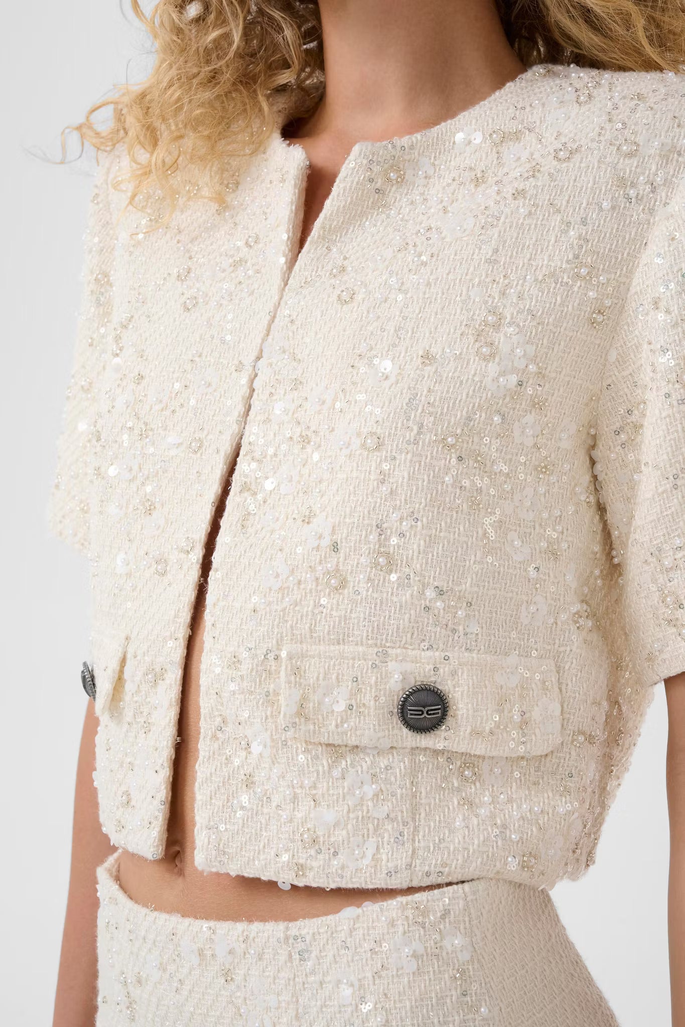 Chanaya SS Jacket Off White Pearls Gestuz