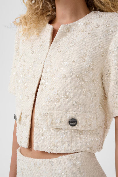 Chanaya SS Jacket Off White Pearls Gestuz