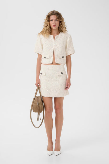 Chanaya SS Jacket Off White Pearls Gestuz