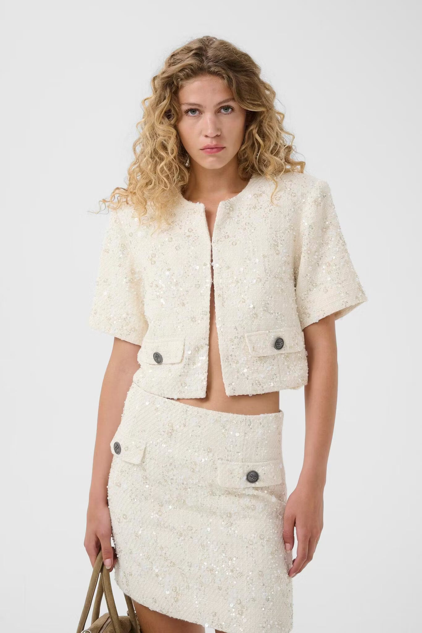 Chanaya SS Jacket Off White Pearls Gestuz