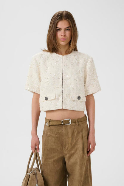 Chanaya SS Jacket Off White Pearls Gestuz