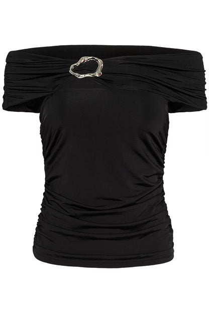 Laily Off Shoulder Top Black Gestuz