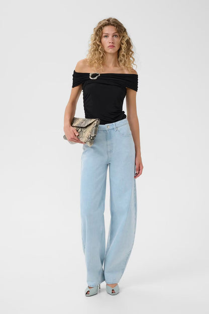 Laily Off Shoulder Top Black Gestuz