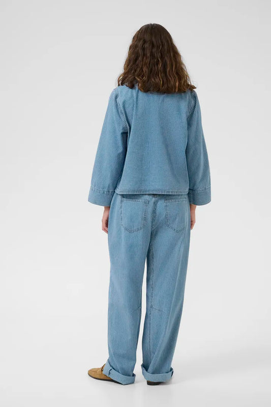 Ayna Shirtjacket Blue/White Stripe Culture