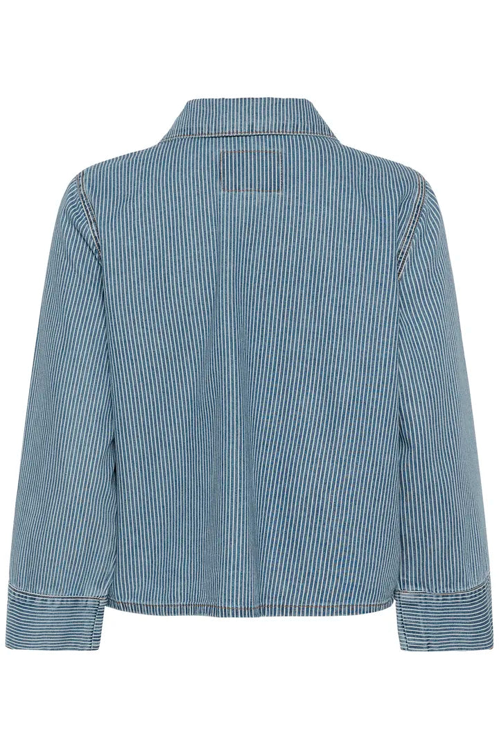 Ayna Shirtjacket Blue/White Stripe Culture