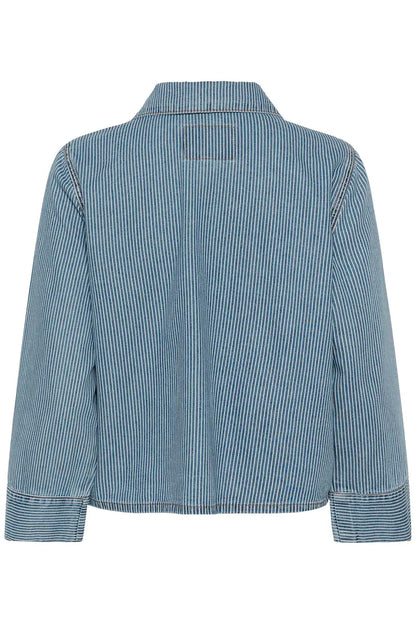 Ayna Shirtjacket Blue/White Stripe Culture