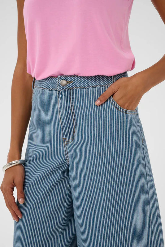 Ayna City Shorts Blue/White Stripe Culture