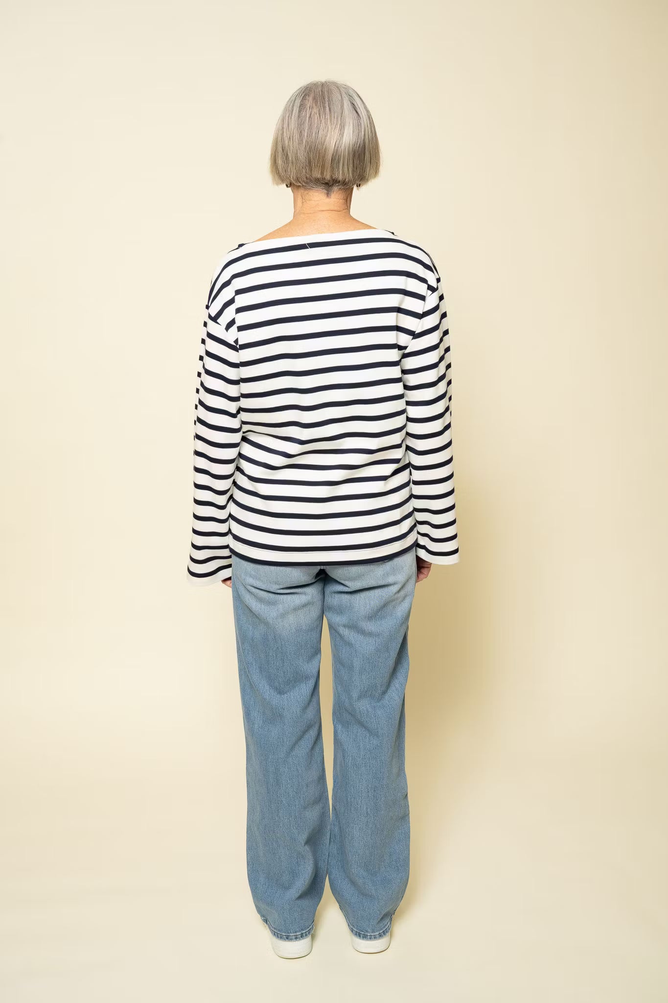Cotton Mariner Top White/Navy Filippa K