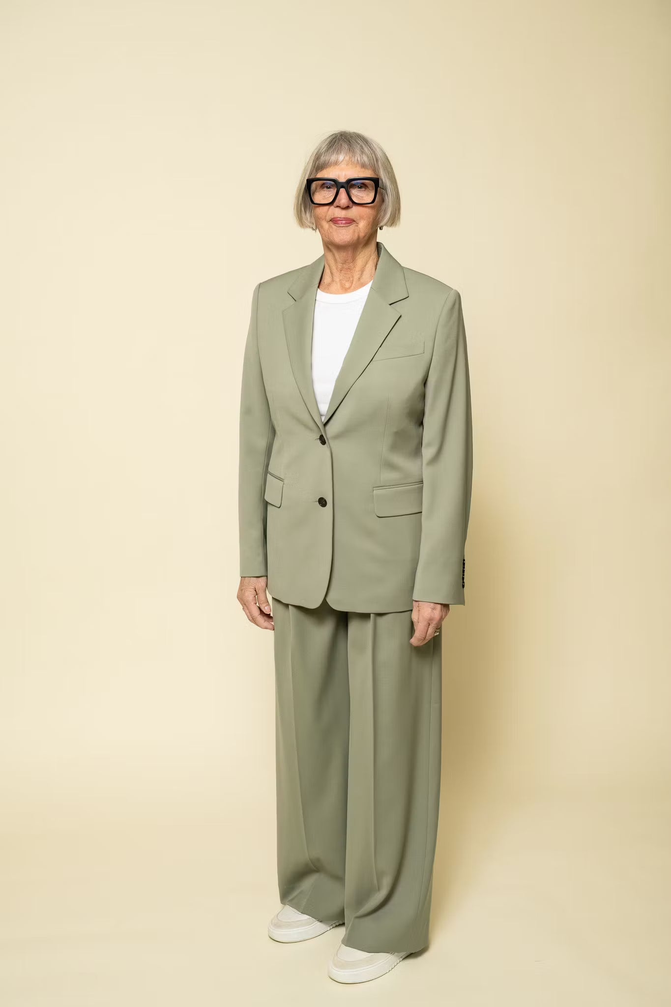 Darcey Wool Trousers Light Green Filippa K