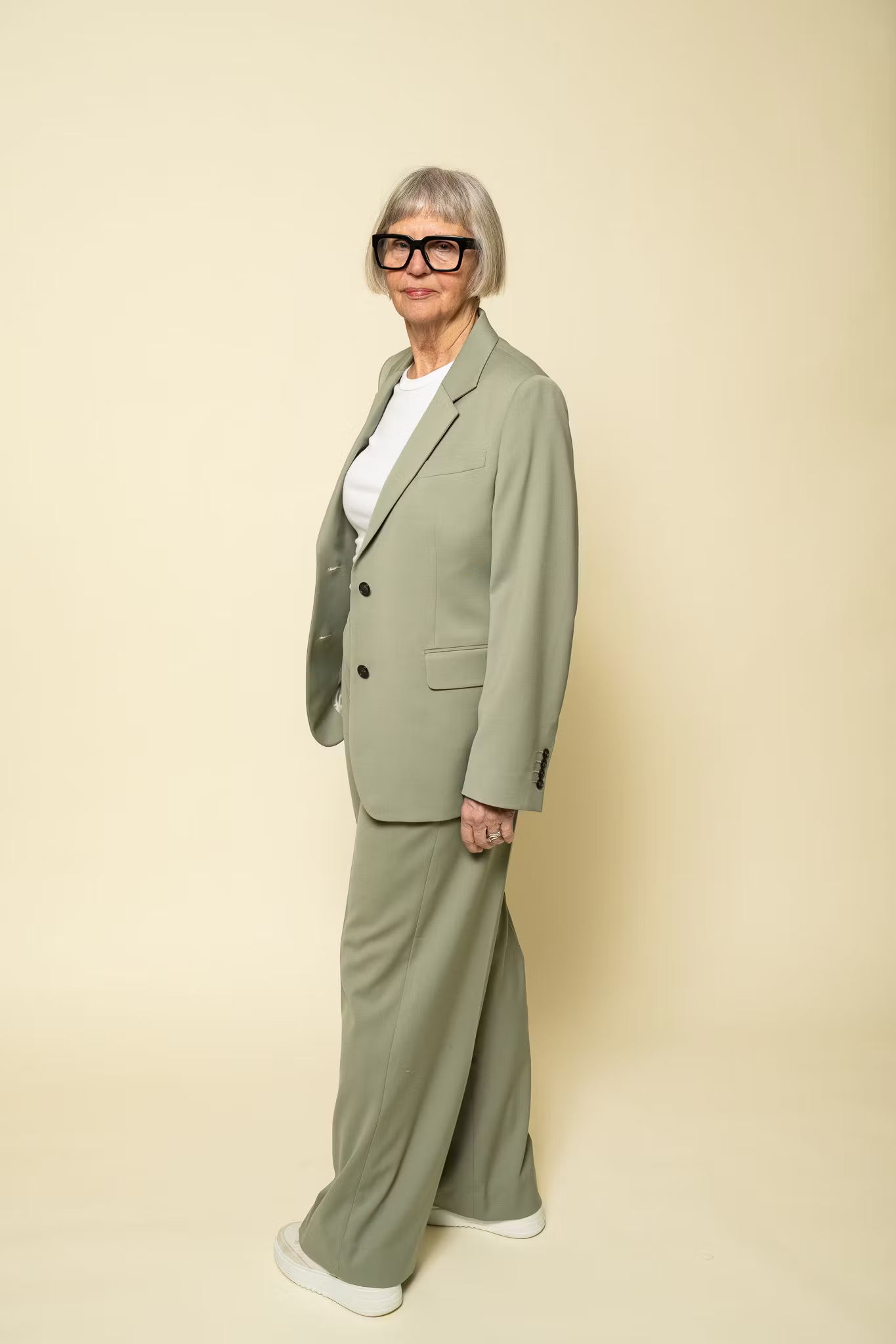 Darcey Wool Trousers Light Green Filippa K