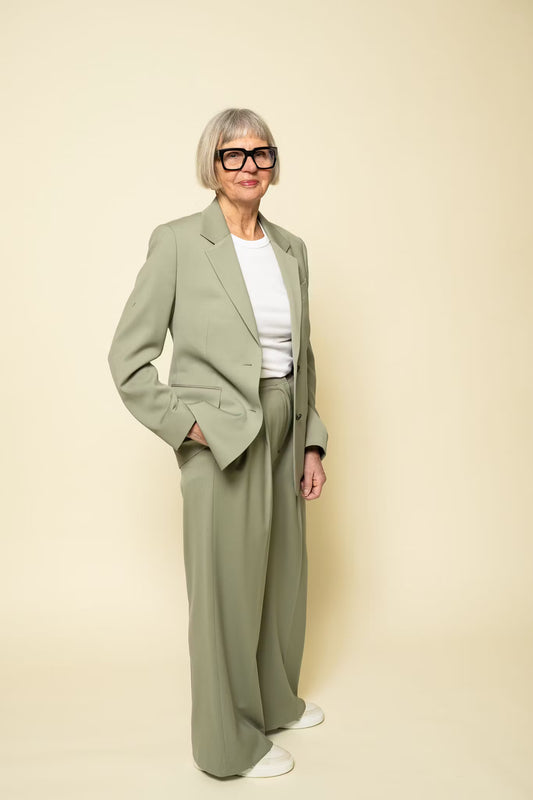 Darcey Wool Trousers Light Green Filippa K