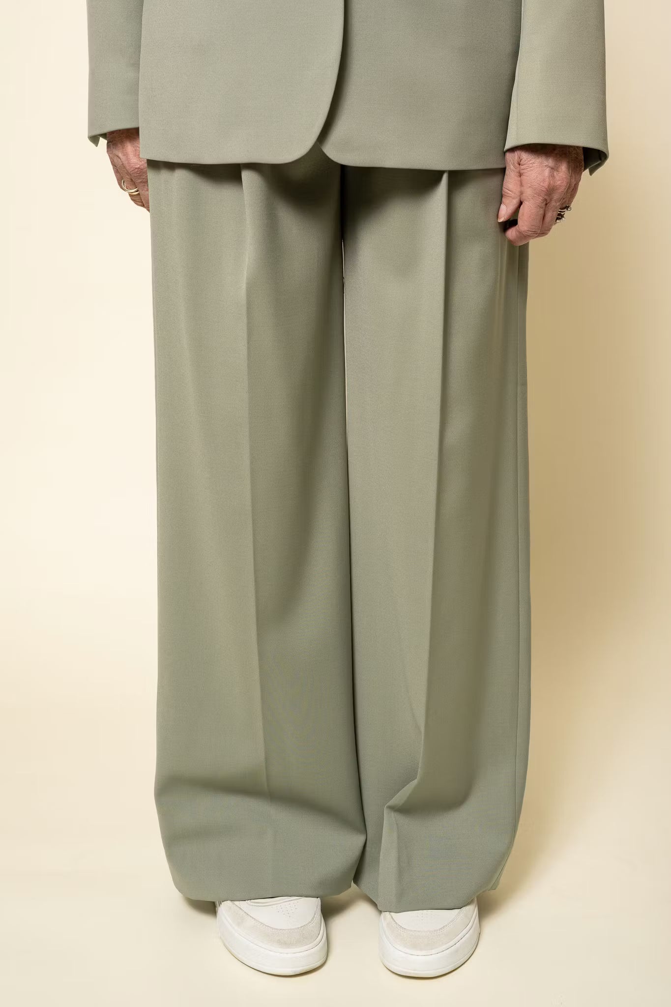 Darcey Wool Trousers Light Green Filippa K