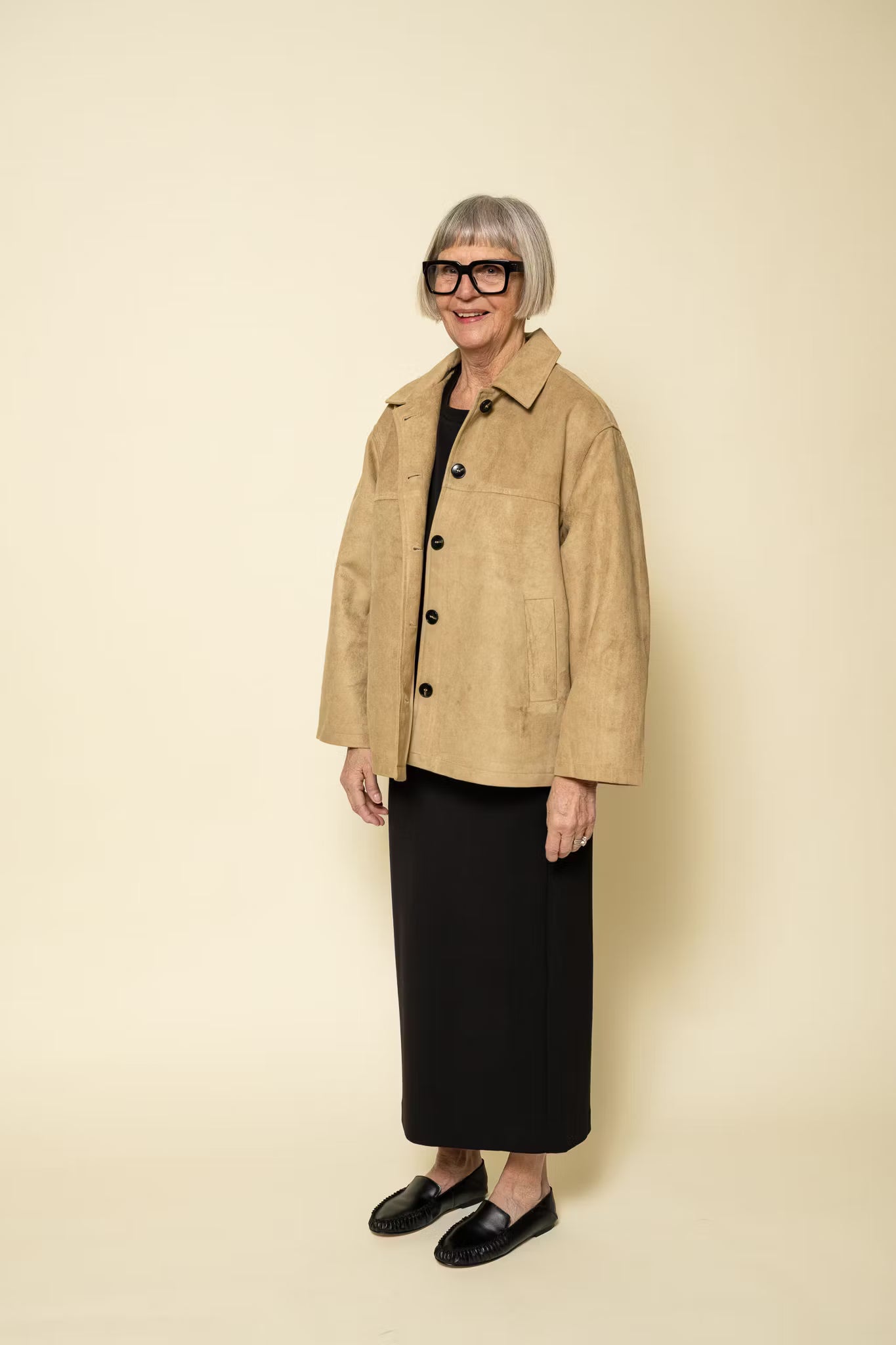 Ravina Faux Suede Jacket Sand Neo Noir