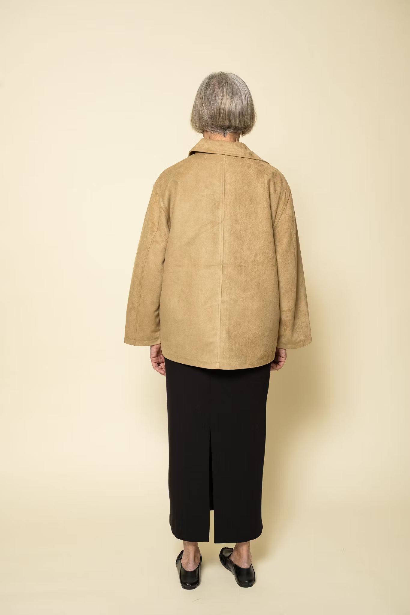 Ravina Faux Suede Jacket Sand Neo Noir