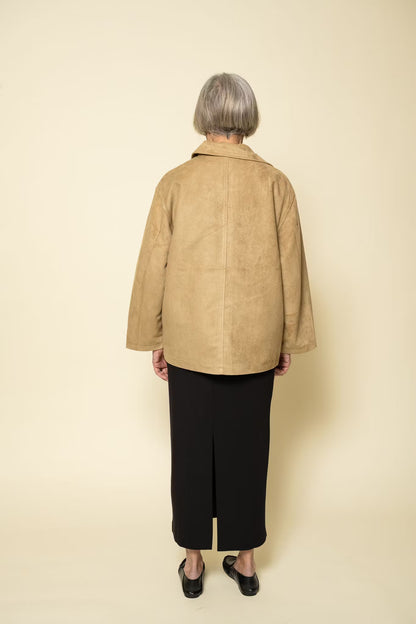 Ravina Faux Suede Jacket Sand Neo Noir