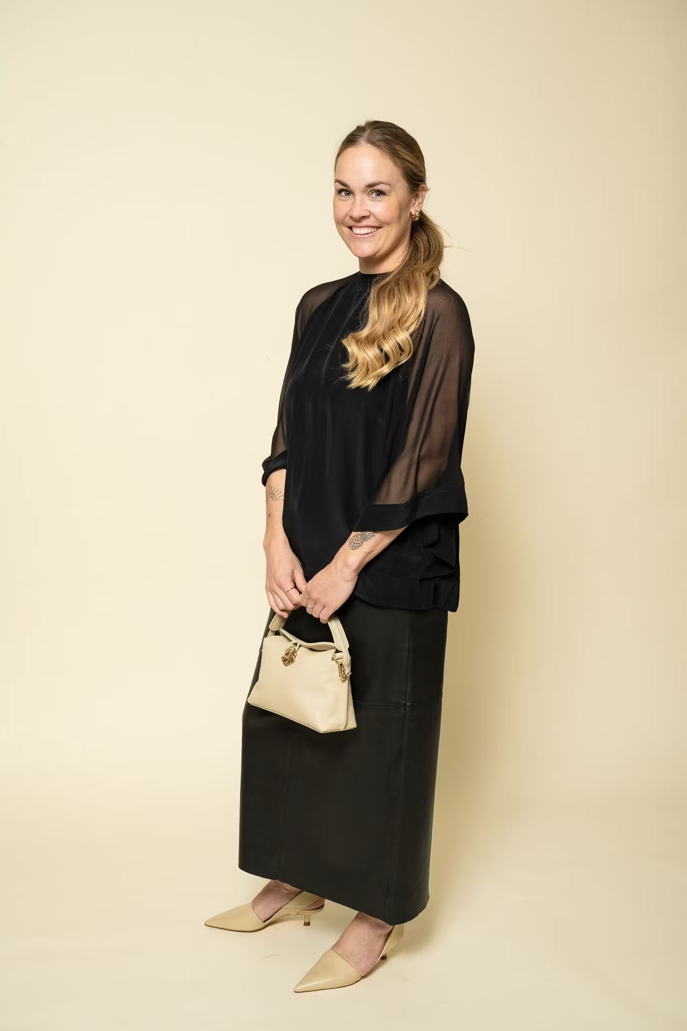 Sheer Raglan Blouse Black Filippa K
