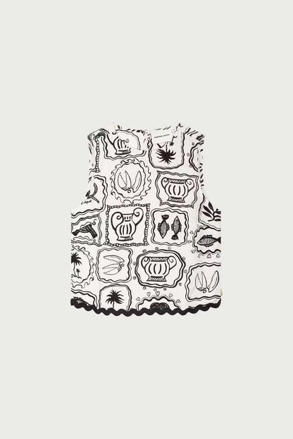 Porto Top Cosy White/Black Fabienne Chapot