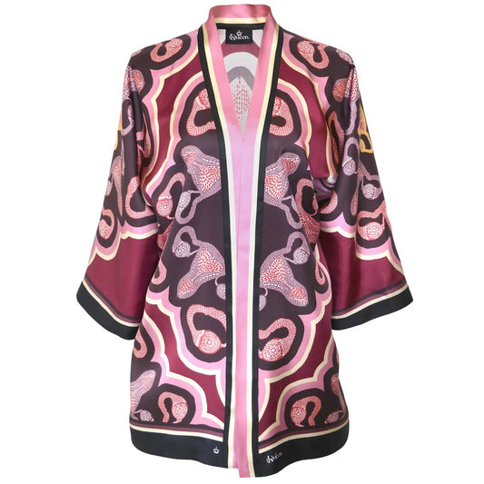 Silk Kimono Short I am Amazing Kueen