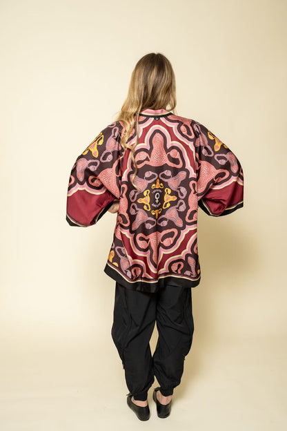 Silk Kimono Short I am Amazing Kueen
