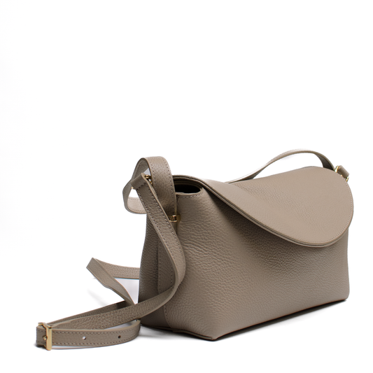 Torino Mini Leather Bag Granite Latalia