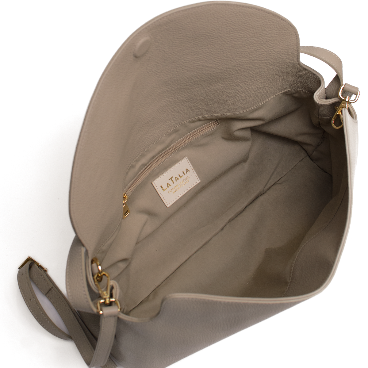 Torino Mini Leather Bag Granite Latalia