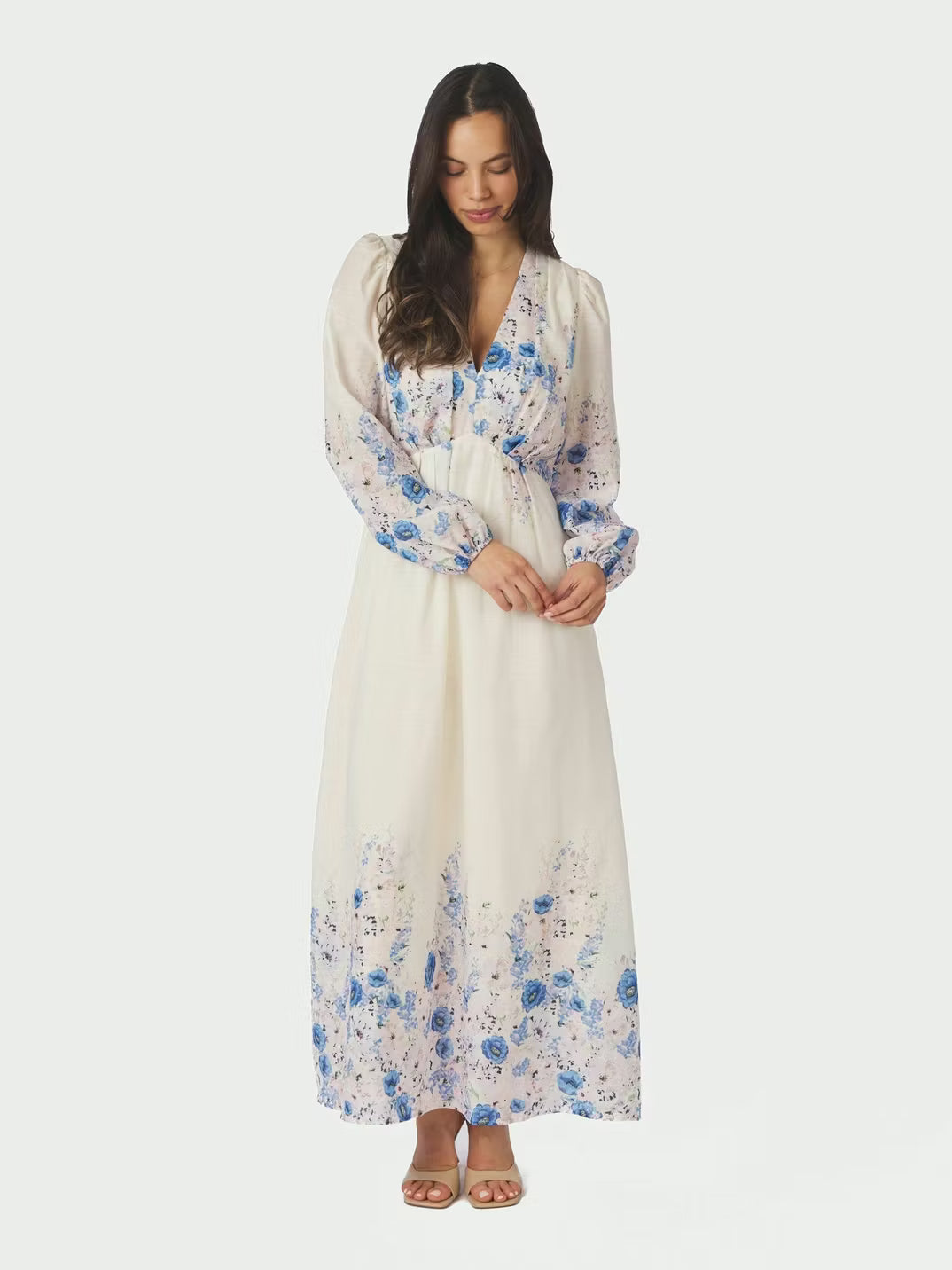 Silfi Vintage Flower Dress Off White Neo Noir